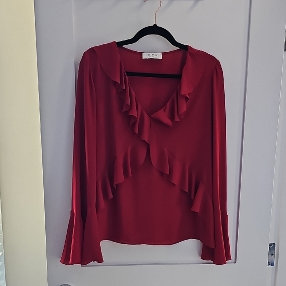 Bailey 44 Scarlet Ruffle Blouse Size M - Picture 1 of 11